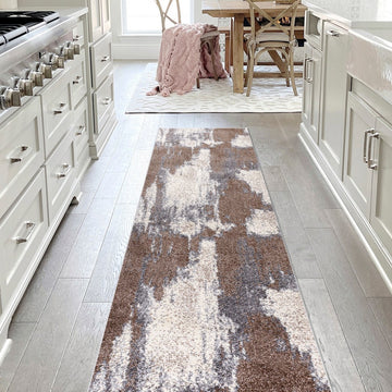 Zoe Contemporary Bohemian Abstract Marble Area Rug